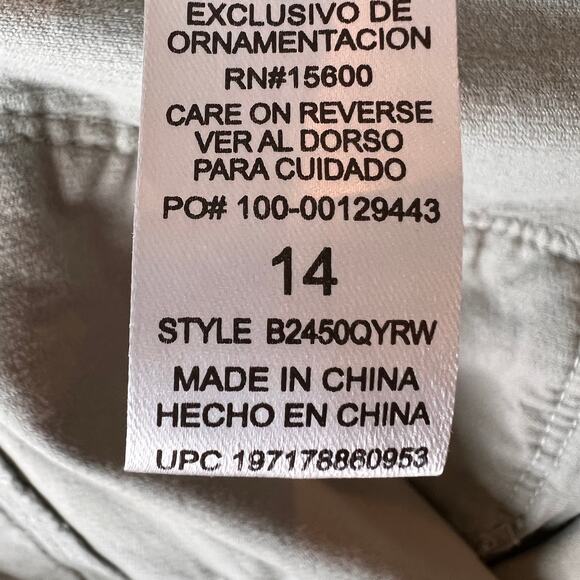 Democracy Pants Womens Size 14 Light Sage Green Corduroy Ab Solution Fall Wear - Picture 14 of 15